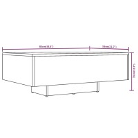 vidaXL Couchtisch R&auml;uchereiche 85x55x31 cm Holzwerkstoff