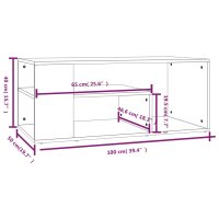 vidaXL Couchtisch R&auml;uchereiche 100x50x40 cm Holzwerkstoff