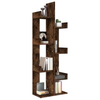 vidaXL B&uuml;cherschrank 48x25,5x140 cm R&auml;uchereiche Holzwerkstoff