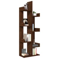 vidaXL B&uuml;cherschrank 48x25,5x140 cm Eiche Braun Holzwerkstoff