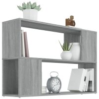 vidaXL B&uuml;cherregal Grau Sonoma 100x24x63 cm Holzwerkstoff