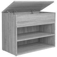 vidaXL Schuhbank Grau Sonoma 60x30x45 cm Holzwerkstoff