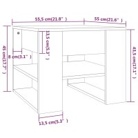 vidaXL Couchtisch Braun Eiche 55,5x55x45 cm Holzwerkstoff