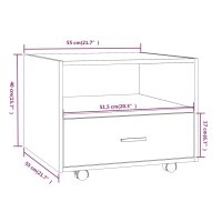 vidaXL Couchtisch Grau Sonoma 55x55x40 cm Holzwerkstoff