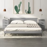 vidaXL Nachttische 2 Stk. Grau Sonoma 40x36x65 cm