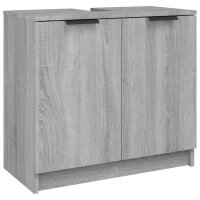 vidaXL Badezimmerschrank Grau Sonoma 64,5x33,5x59 cm Holzwerkstoff