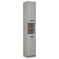 vidaXL Badschrank Grau Sonoma 32x34x188,5 cm Holzwerkstoff