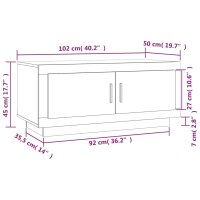 vidaXL Couchtisch R&auml;uchereiche 102x50x45 cm Holzwerkstoff