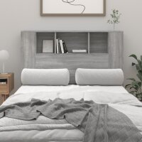 vidaXL Kopfteil mit Ablagen Grau Sonoma 120x18,5x104,5 cm