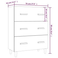 vidaXL Sideboard Braun Eichen-Optik 70x34x90 cm Holzwerkstoff