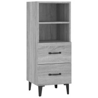 vidaXL Sideboard Grau Sonoma 34,5x34x90 cm Holzwerkstoff