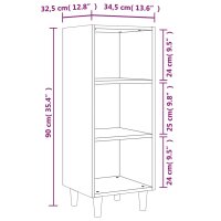 vidaXL Sideboard Braun Eichen-Optik 34,5x32,5x90 cm Holzwerkstoff