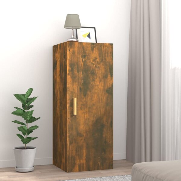 vidaXL Wandschrank R&auml;uchereiche 34,5x34x90 cm Holzwerkstoff