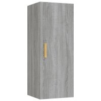 vidaXL Wandschrank Grau Sonoma 34,5x34x90 cm Holzwerkstoff