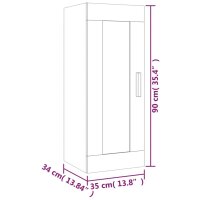 vidaXL Wandschrank Grau Sonoma 35x34x90 cm Holzwerkstoff