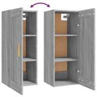 vidaXL Wandschrank Grau Sonoma 35x34x90 cm Holzwerkstoff