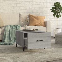 vidaXL Couchtische mit Metallbeinen 2 Stk. Grau Sonoma 50x50x40 cm