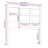 vidaXL Kopfteil Honigbraun 95,5x4x100 cm Massivholz Kiefer