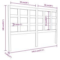 vidaXL Kopfteil Honigbraun 145,5x4x100 cm Massivholz Kiefer