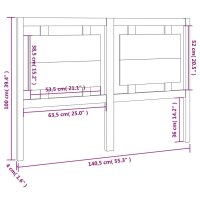 vidaXL Kopfteil 140,5x4x100 cm Massivholz Kiefer