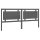vidaXL Kopfteil Grau 205,5x4x100 cm Massivholz Kiefer