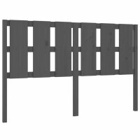 vidaXL Bett-Kopfteil Grau 155,5x4x100 cm Massivholz Kiefer