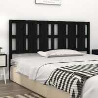 vidaXL Bett-Kopfteil Schwarz 185,5x4x100 cm Massivholz Kiefer