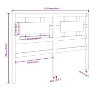 vidaXL Kopfteil 125,5x4x100 cm Massivholz Kiefer