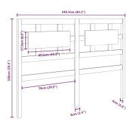 vidaXL Kopfteil 165,5x4x100 cm Massivholz Kiefer