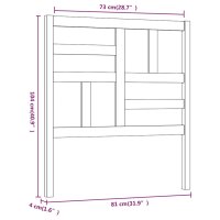 vidaXL Kopfteil Honigbraun 81x4x104 cm Massivholz Kiefer