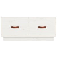 vidaXL TV-Schrank Wei&szlig; 80x34x35 cm Massivholz Kiefer