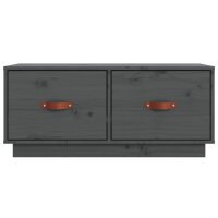 vidaXL TV-Schrank Grau 80x34x35 cm Massivholz Kiefer