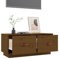 vidaXL TV-Schrank Honigbraun 80x34x35 cm Massivholz Kiefer