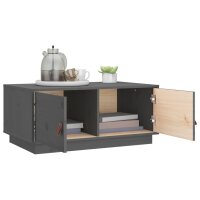 vidaXL Couchtisch Grau 80x50x35 cm Massivholz Kiefer