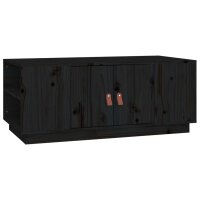 vidaXL Couchtisch Schwarz 100x50x41 cm Massivholz Kiefer