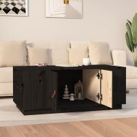 vidaXL Couchtisch Schwarz 100x50x41 cm Massivholz Kiefer