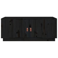 vidaXL Couchtisch Schwarz 100x50x41 cm Massivholz Kiefer