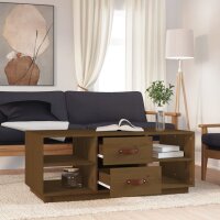 vidaXL Couchtisch Honigbraun 100x50x41 cm Massivholz Kiefer