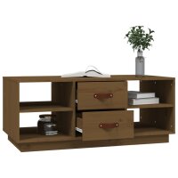 vidaXL Couchtisch Honigbraun 100x50x41 cm Massivholz Kiefer