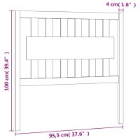 vidaXL Kopfteil Wei&szlig; 95,5x4x100 cm Massivholz Kiefer