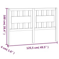 vidaXL Kopfteil 125,5x4x100 cm Massivholz Kiefer