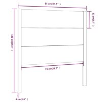 vidaXL Kopfteil Honigbraun 81x4x100 cm Massivholz Kiefer