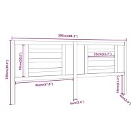 vidaXL Kopfteil Wei&szlig; 206x4x100 cm Massivholz Kiefer