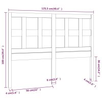 vidaXL Kopfteil 125,5x4x100 cm Massivholz Kiefer