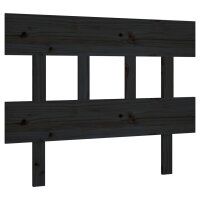 vidaXL Bett-Kopfteil Schwarz 78,5x3x81 cm Massivholz Kiefer