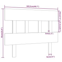 vidaXL Kopfteil Grau 103,5x3x81 cm Massivholz Kiefer