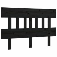 vidaXL Bett-Kopfteil Schwarz 138,5x3x81 cm Massivholz Kiefer