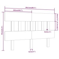 vidaXL Kopfteil Wei&szlig; 203,5x3x81 cm Massivholz Kiefer