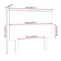 vidaXL Kopfteil 79x6x82,5 cm Massivholz Kiefer