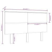 vidaXL Kopfteil Schwarz 144x6x82,5 Massivholz Kiefer